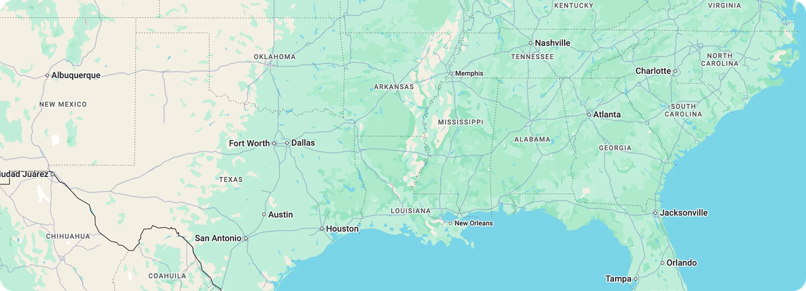 Map of the Dallas-Fort Worth metroplex showing service areas